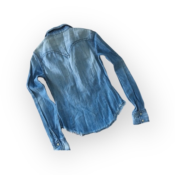 new True Religion ʊ Lucy Snap Button Down Western Denim Shirt ʊ Sundance ʊ XS ʊ - Picture 11 of 16